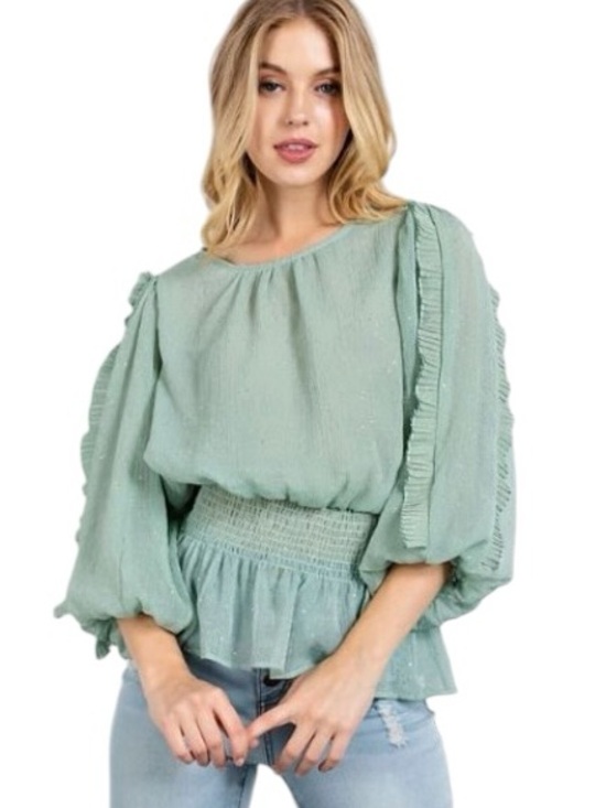 easel Tops - 920:  EASEL NWT TOP SAGE BLUE (H29)